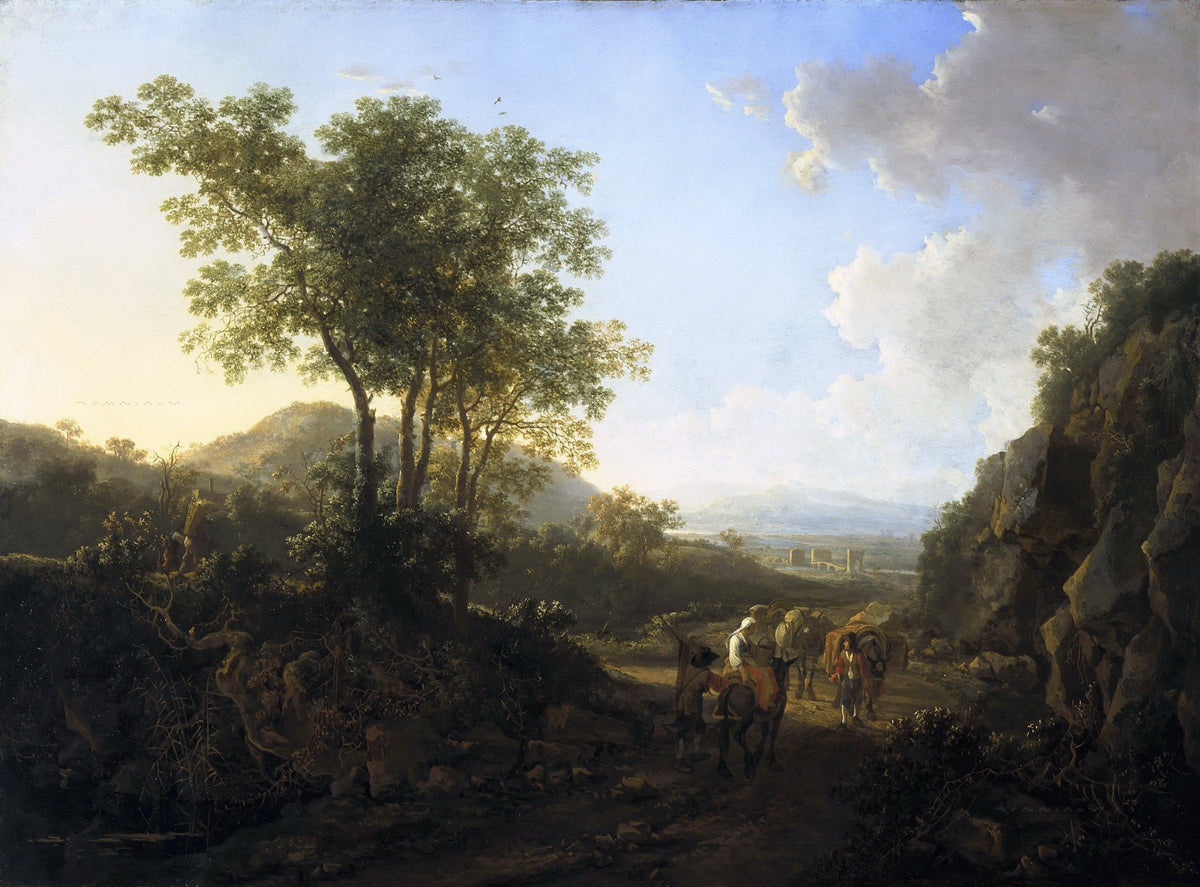 Landscape Oil Painting - Classical Italian Countryside Scene