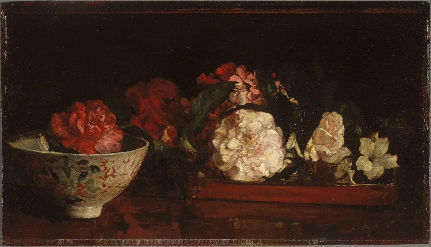Floral Oil Painting - Flowers with Decorative Bowl - Oil Painting Haven