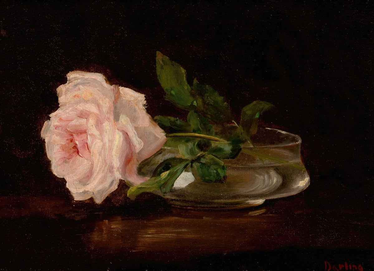 Floral Oil Painting - Pink Rose Still Life Hand - Painted Canvas - Oil Painting Haven