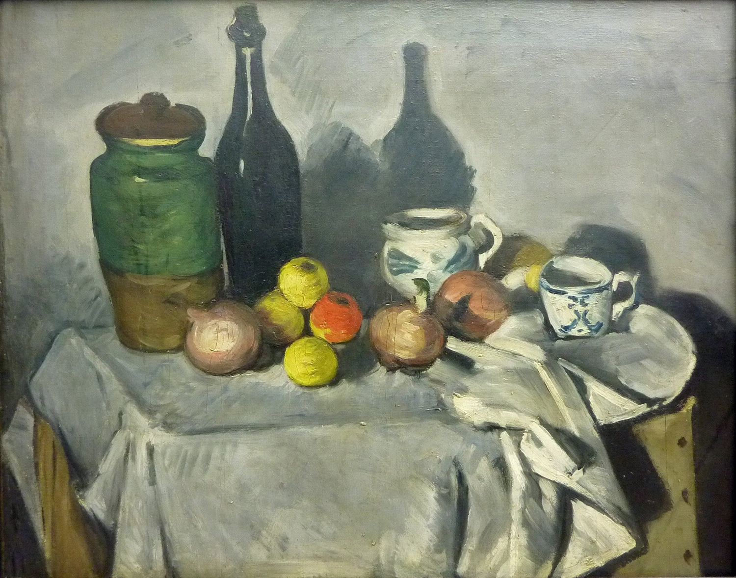 Fruit and Crockery Arrangement - Still Life Oil Painting - Oil Painting Haven
