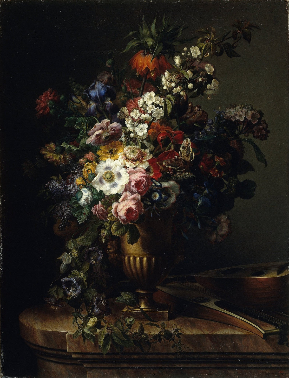 Luxury Flower Vase Still Life Handmade Canvas – Floral Oil Painting - Oil Painting Haven