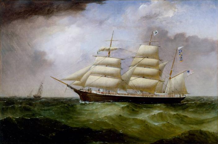 Hand-painted tall ship sailing seas & vessels nautical oil painting on canvas