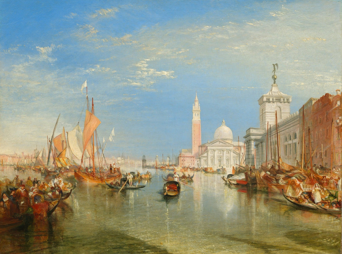 Hand-painted Venetian canal boats hand-painted art nautical oil painting on canvas