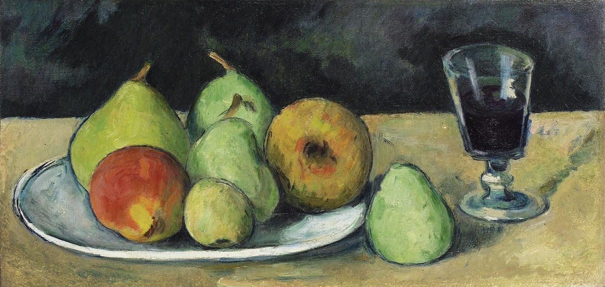 Pears, Apple and Wine Glass - Still Life Oil Painting - Oil Painting Haven