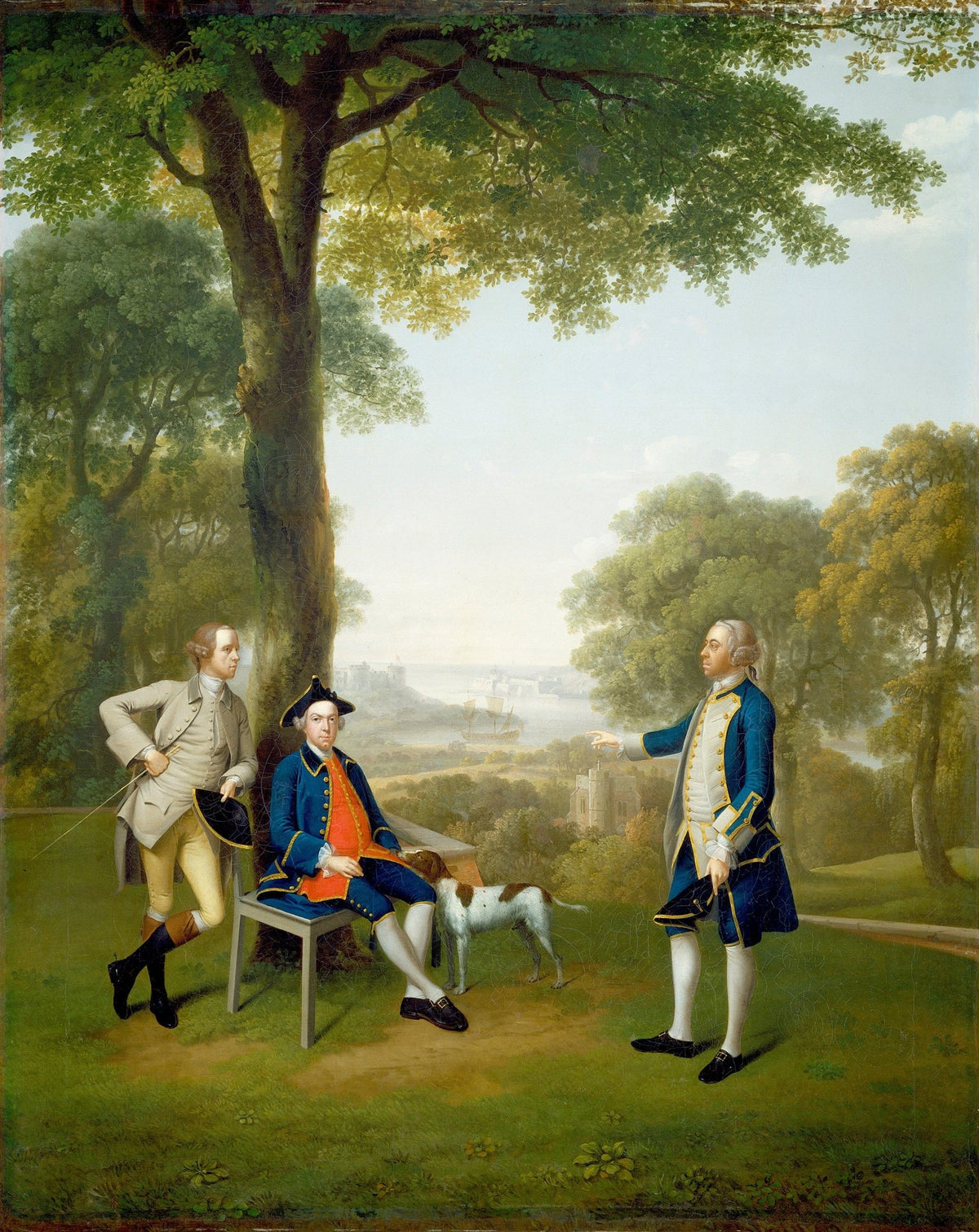 People Oil Painting - 18th Century Gentlemen Landscape Scene - Oil Painting Haven