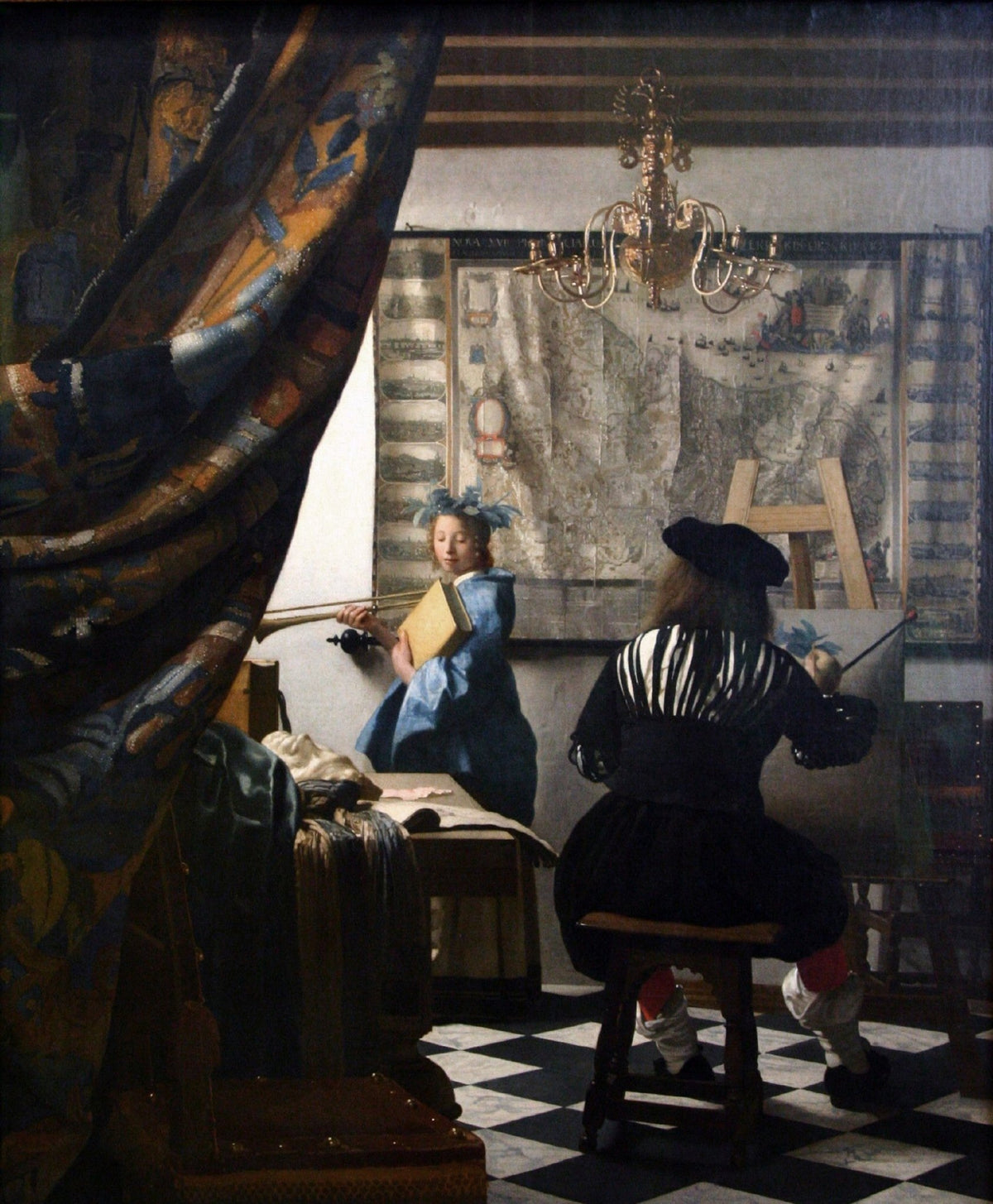People Oil Painting - Artist Studio Scene with Painter and Model - Oil Painting Haven
