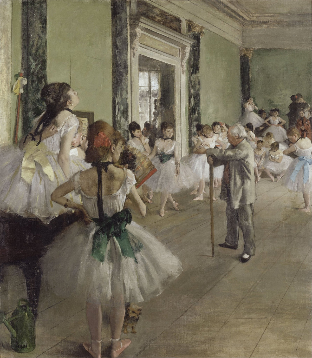 People Oil Painting - Ballet Class Dancers Studio Interior - Oil Painting Haven