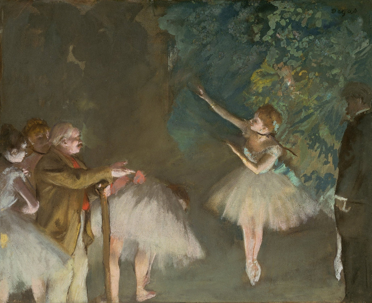 People Oil Painting - Ballet Rehearsal Dancers Backstage Scene - Oil Painting Haven