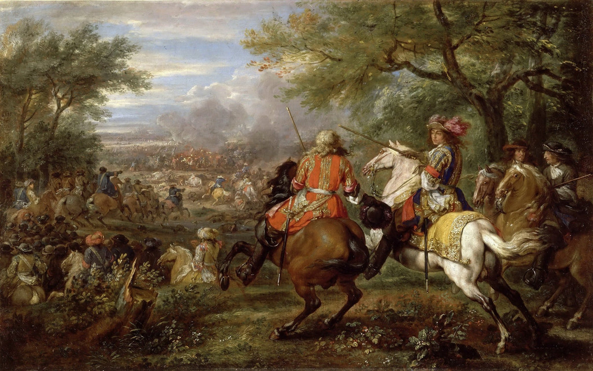 People Oil Painting - Cavalry Commanders Watching the Battle - Oil Painting Haven