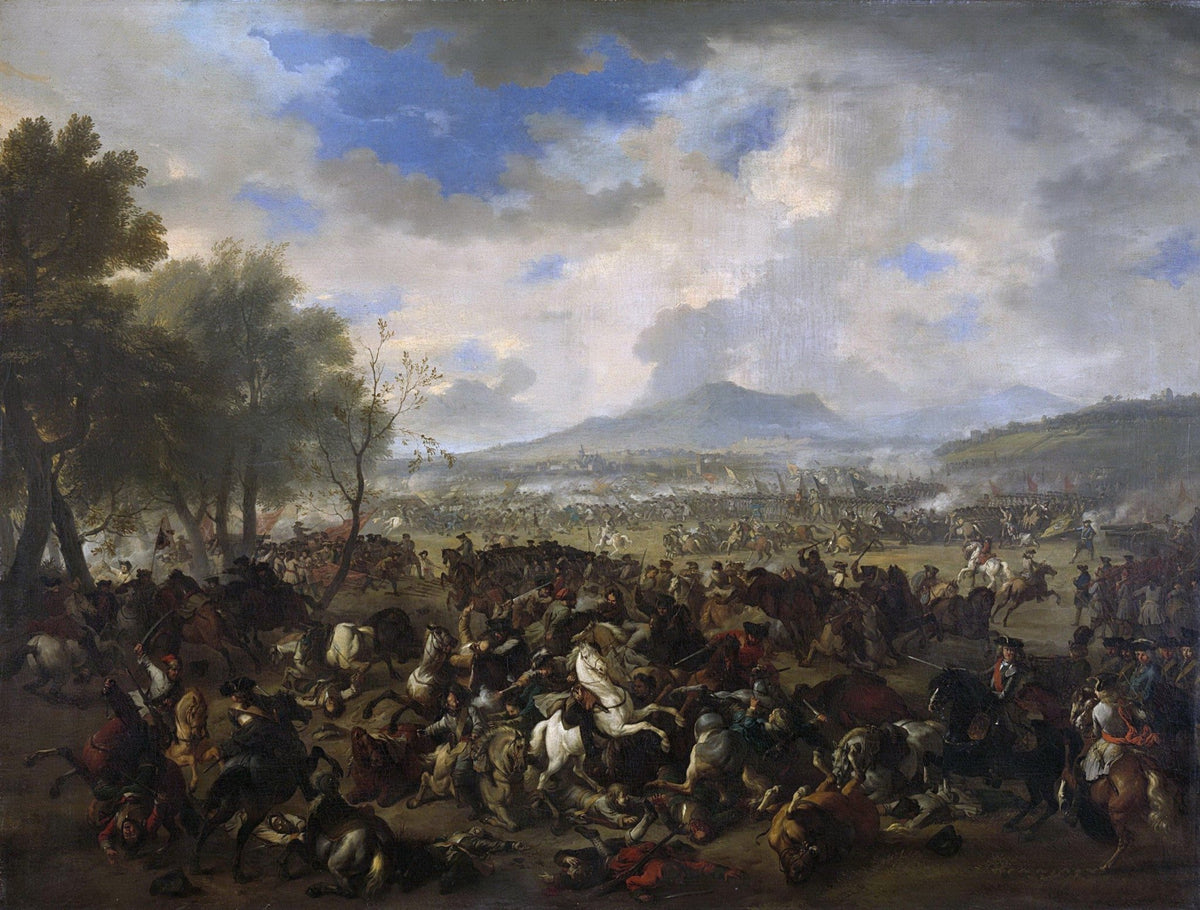 People Oil Painting - Grand Battlefield Scene with Cavalry - Oil Painting Haven