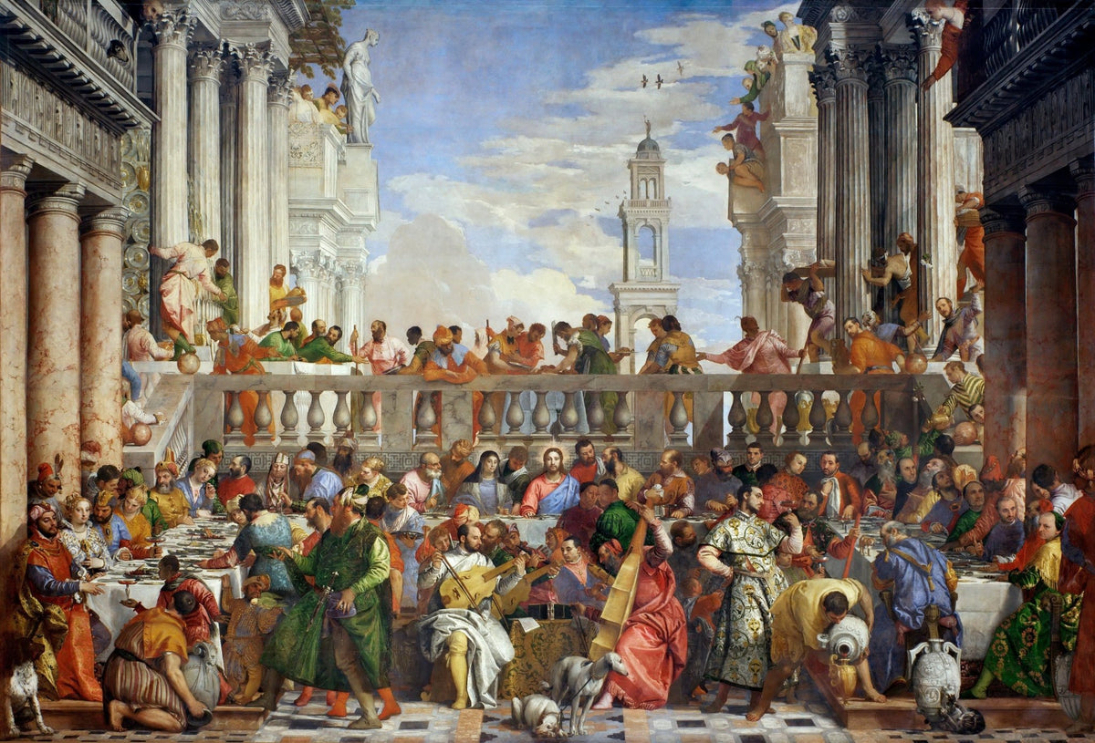 People Oil Painting - Grand Wedding Feast Scene with Figures - Oil Painting Haven