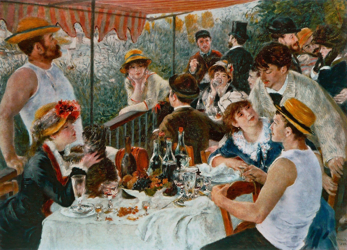 People Oil Painting - Luncheon of Boating Party Scene - Oil Painting Haven