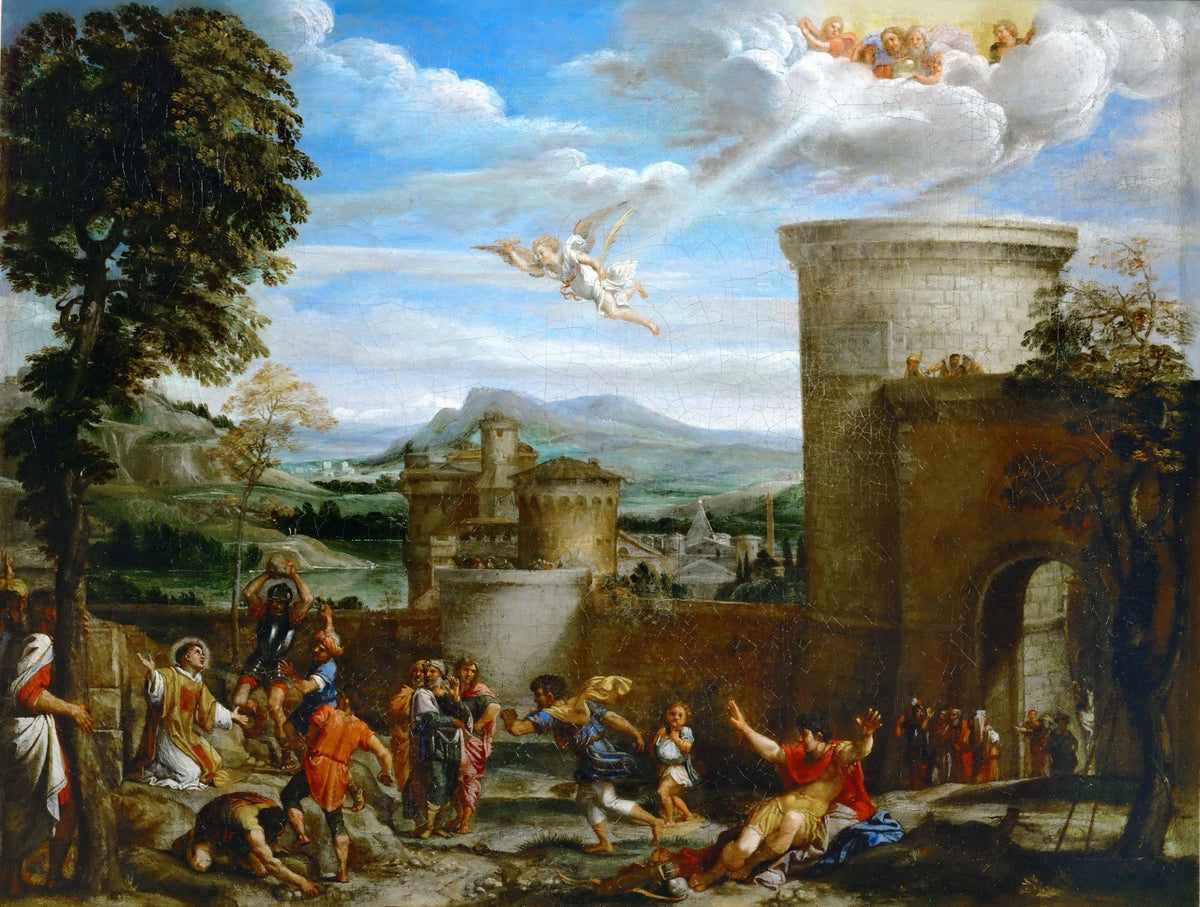 People Oil Painting - Martyrdom of Saint Stephen Biblical Scene - Oil Painting Haven