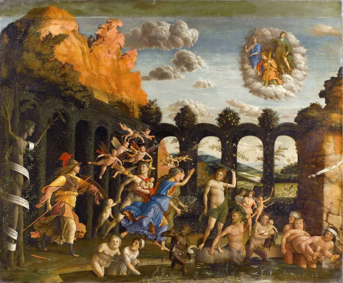 People Oil Painting - Minerva Driving Vices from the Garden - Oil Painting Haven