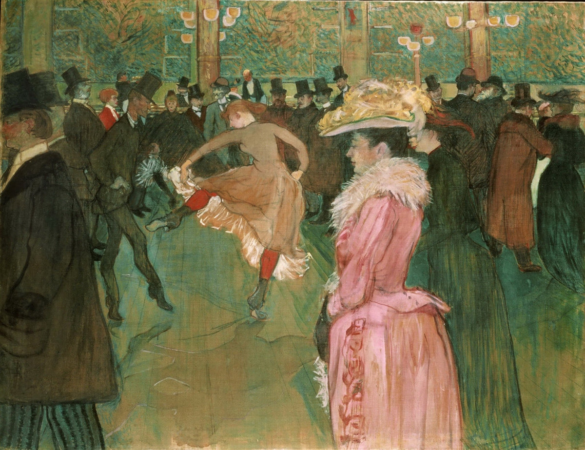 People Oil Painting - Moulin Rouge Dance Scene with Figures - Oil Painting Haven