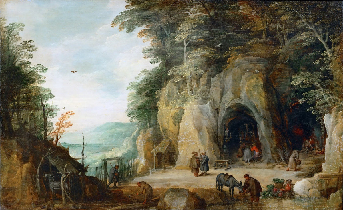 People Oil Painting - Rustic Village Life by Cave Hermitage - Oil Painting Haven
