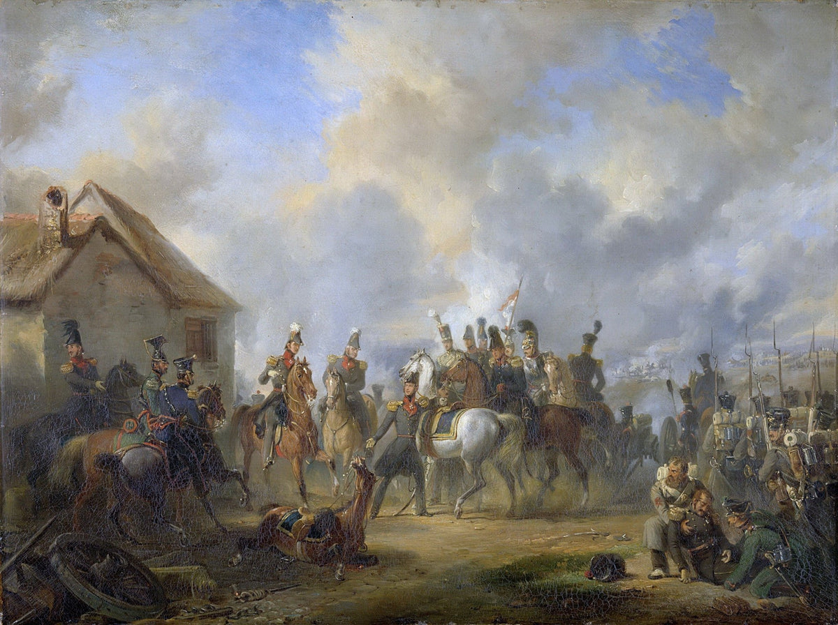 People Oil Painting - Soldiers and Horses in Battlefield Scene - Oil Painting Haven