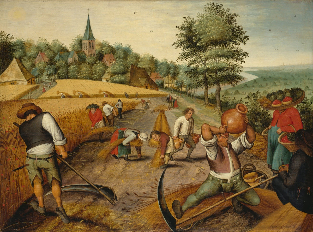 People Oil Painting - Summer Harvest Rural Workers Scene - Oil Painting Haven