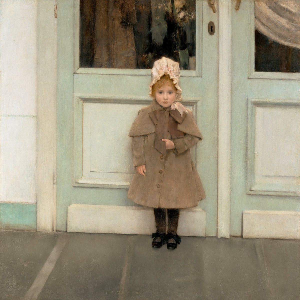 People Oil Painting - Young Girl Portrait in Soft Light Interior - Oil Painting Haven
