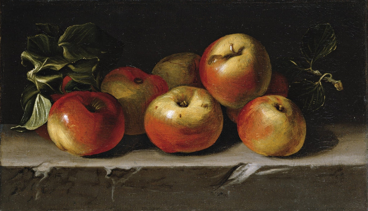 Red Apples on Marble Ledge - Still Life Oil Painting - Oil Painting Haven