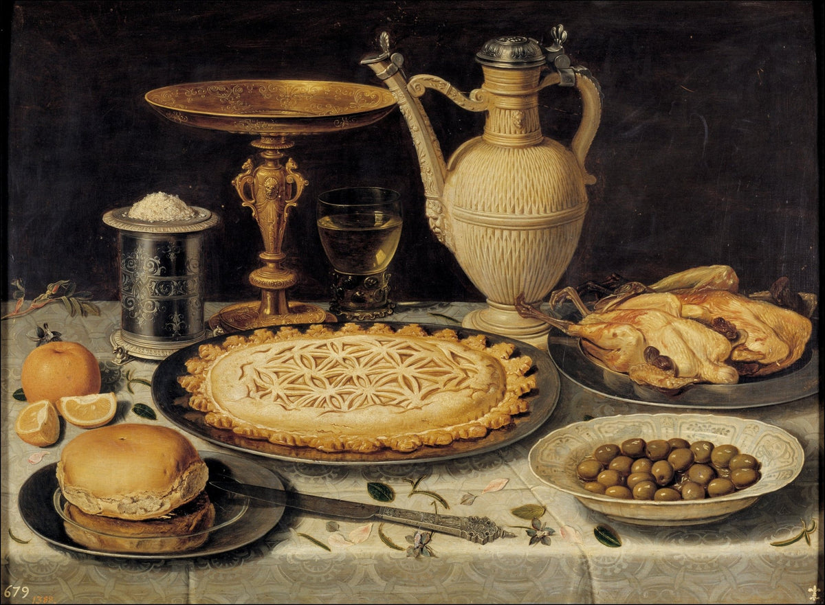 Roasted Game and Pie Feast - Still Life Oil Painting - Oil Painting Haven