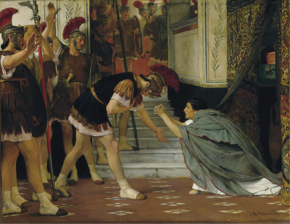 Roman Soldier Showing Mercy to Prisoner - People Oil Painting - Oil Painting Haven