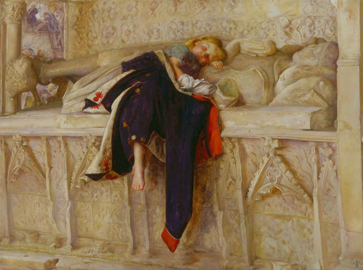 Sleeping Girl on Marble Bench Classical Scene - People Oil Painting - Oil Painting Haven