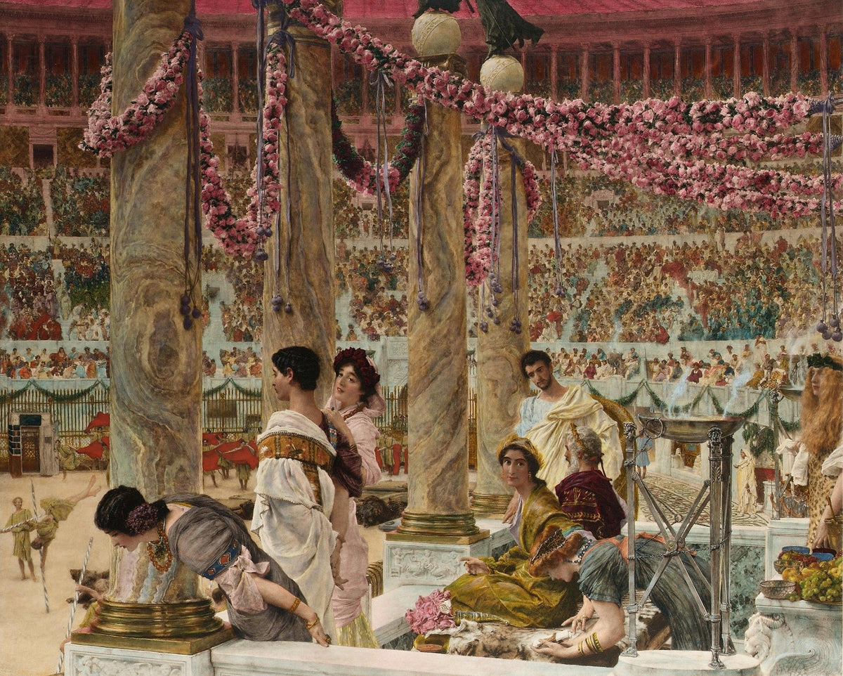 Spectators in a Grand Roman Arena Festival - People Oil Painting - Oil Painting Haven