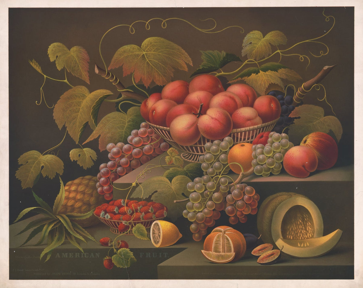 Still Life Oil Painting - American Fruit Arrangement - Oil Painting Haven