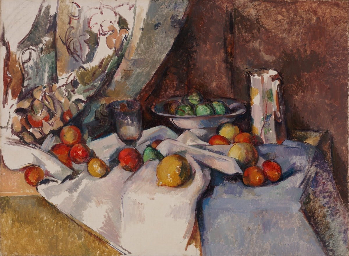 Still Life Oil Painting - Apples and Lemons on Table - Oil Painting Haven