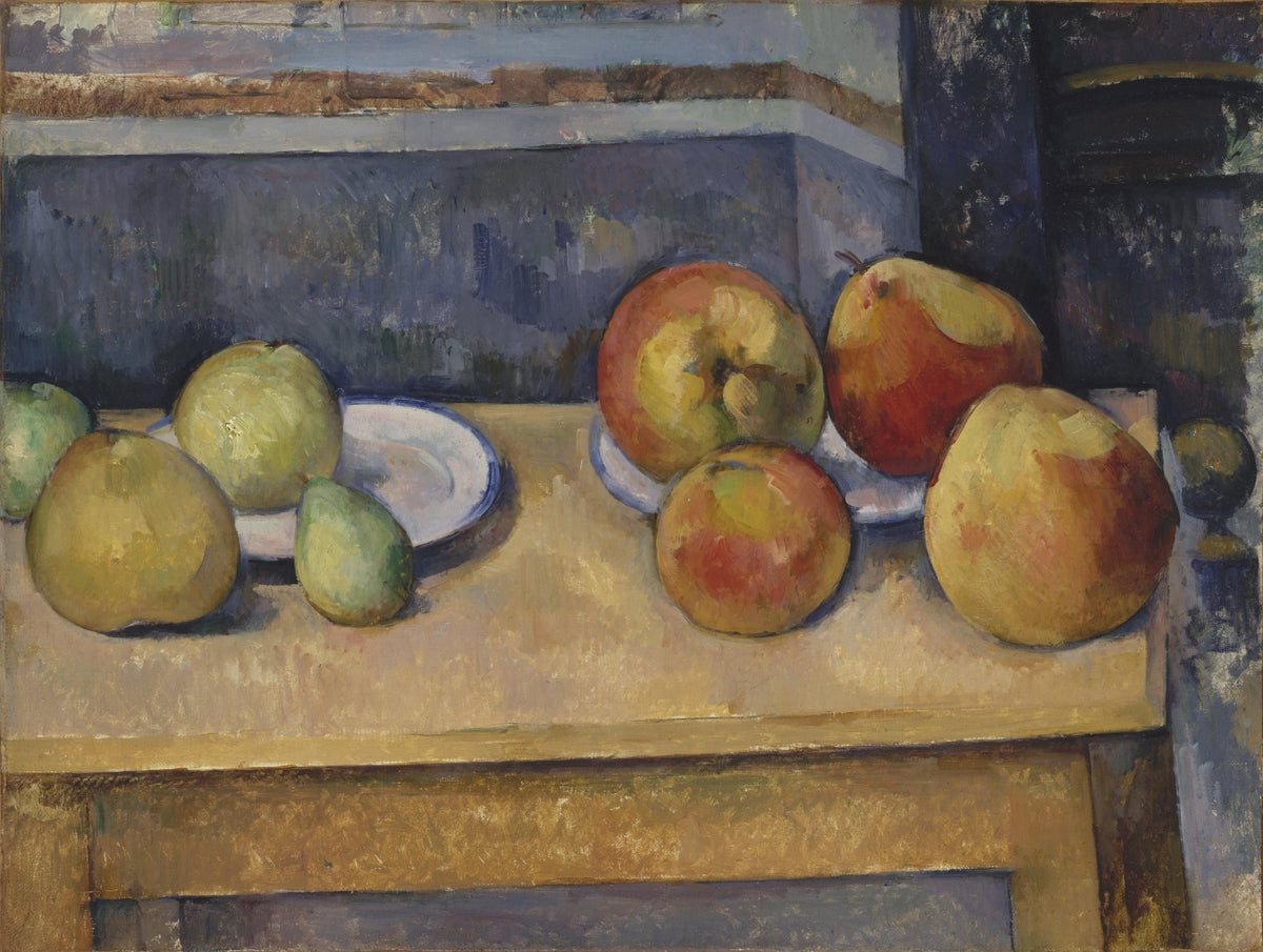 Still Life Oil Painting - Apples and Pears on Table - Oil Painting Haven