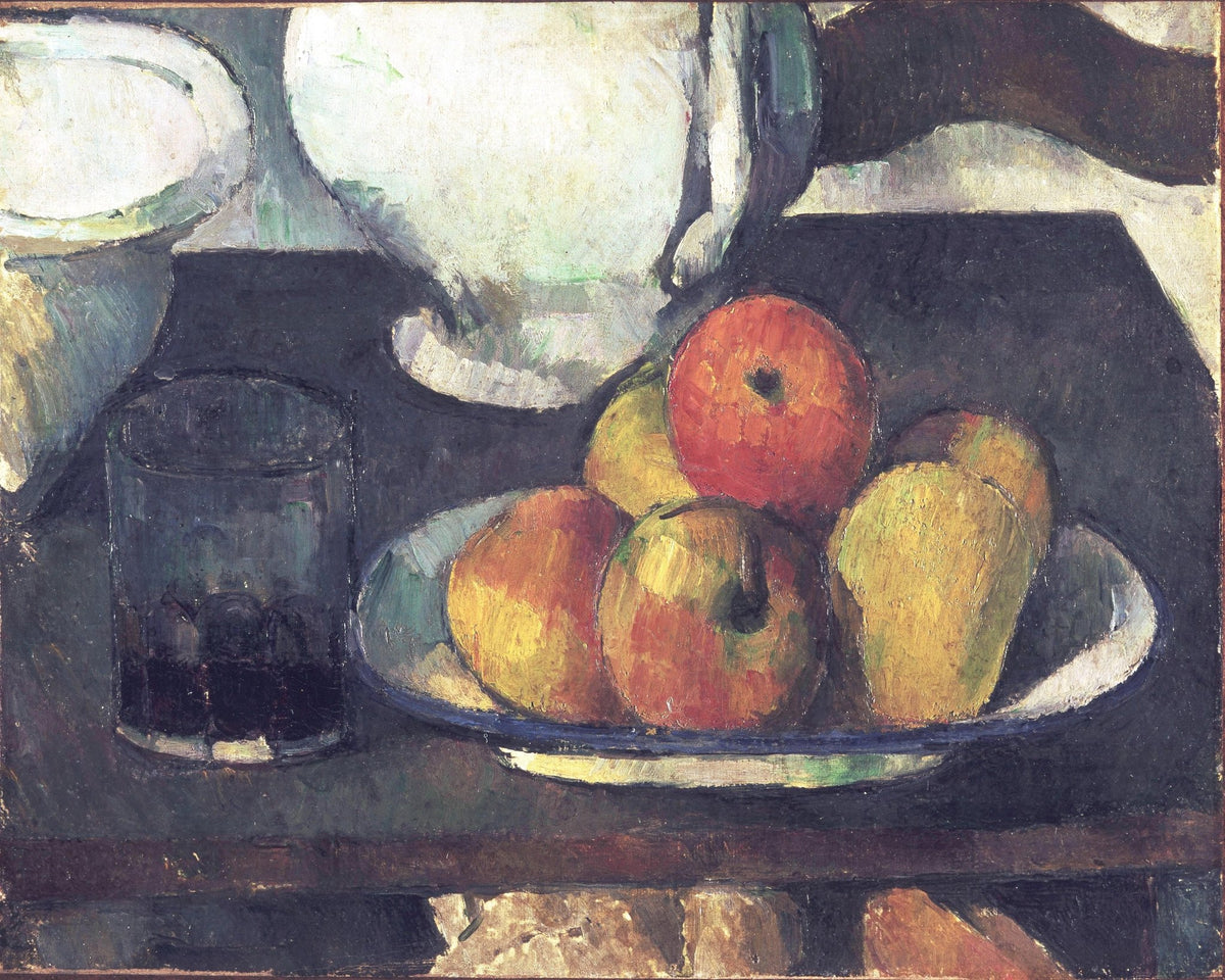 Still Life Oil Painting - Apples and Wine Glass - Oil Painting Haven