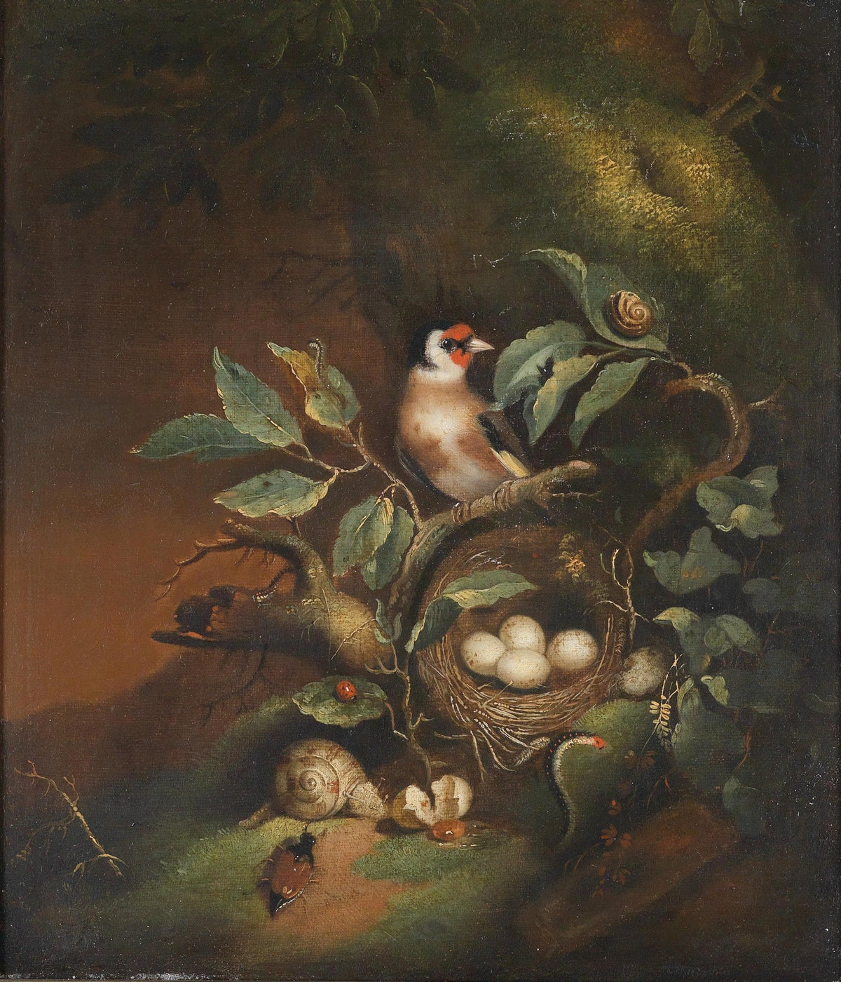 Still Life Oil Painting - Bird Nest with Eggs - Oil Painting Haven