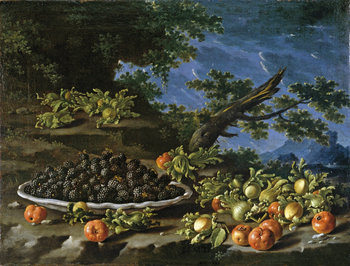 Still Life Oil Painting - Blackberries and Wild Fruit - Oil Painting Haven
