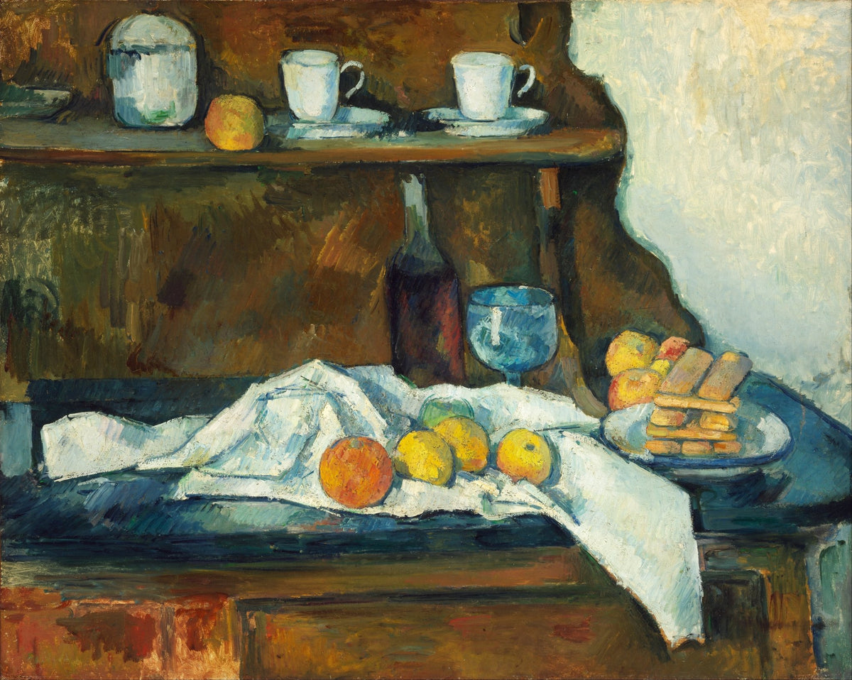 Still Life Oil Painting - Buffet with Fruit and Cups - Oil Painting Haven