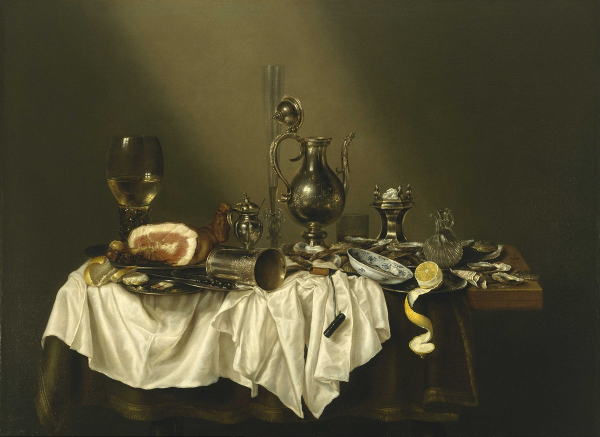 Still Life Oil Painting - Dutch Banquet Table Scene - Oil Painting Haven