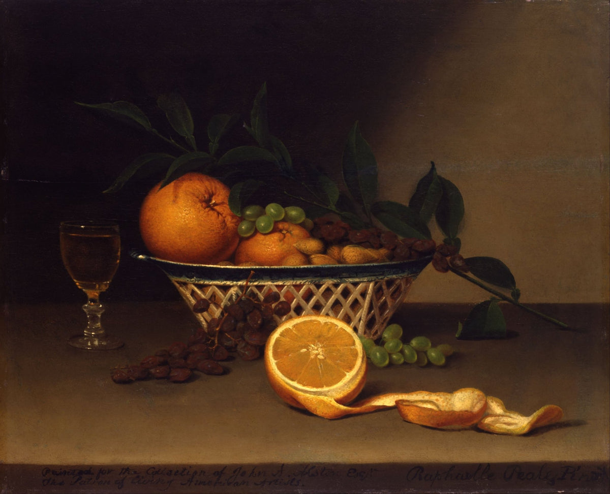 Still Life Oil Painting - Fruit Bowl with Orange - Oil Painting Haven
