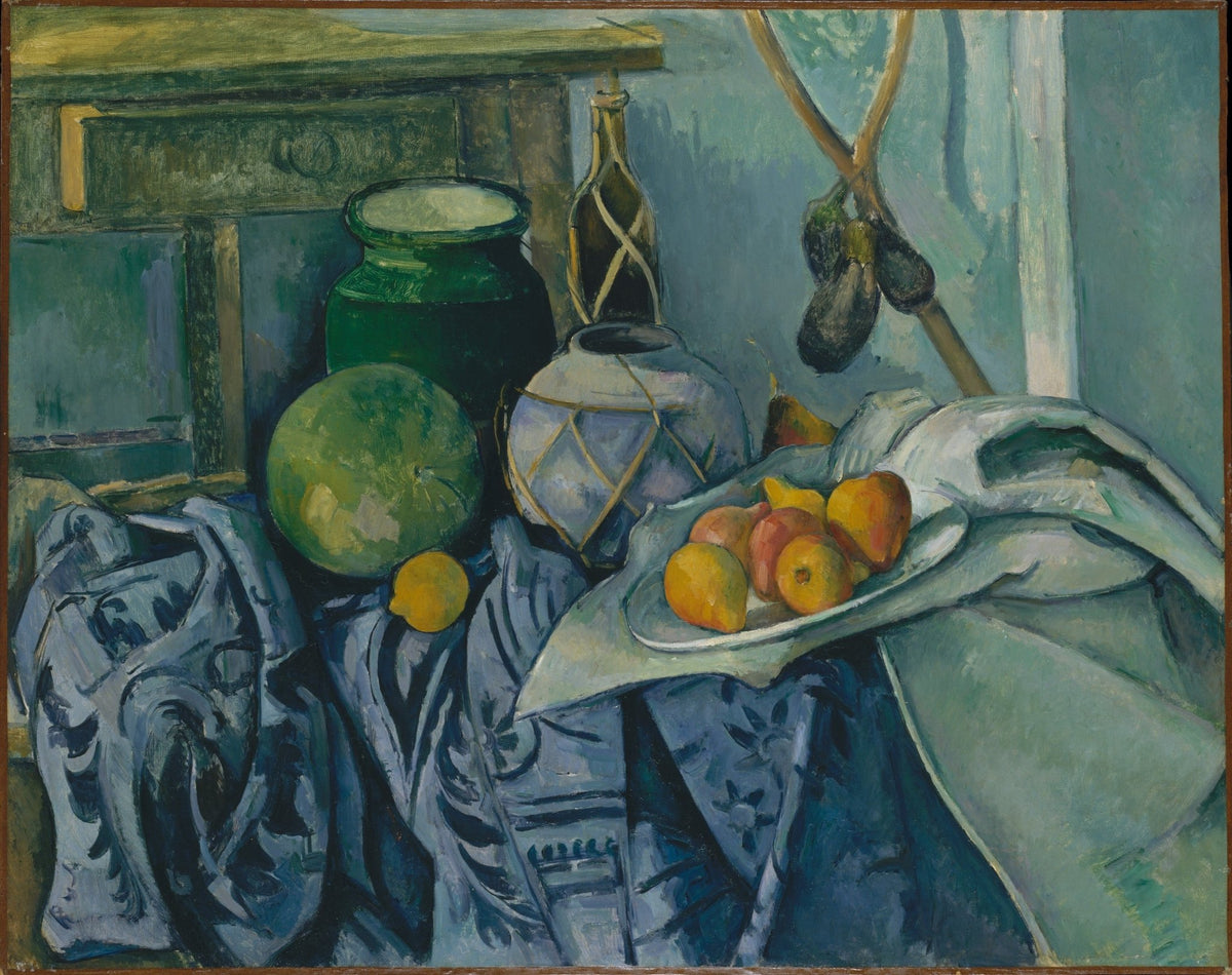 Still Life Oil Painting - Ginger Jar and Fruit - Oil Painting Haven