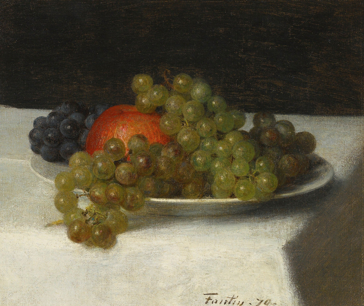 Still Life Oil Painting - Grapes and Pomegranate - Oil Painting Haven