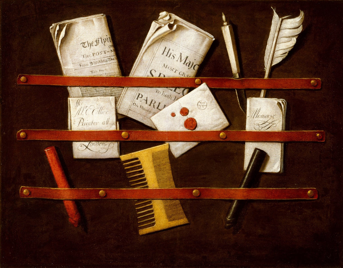 Still Life Oil Painting - Letters and Writing Tools - Oil Painting Haven