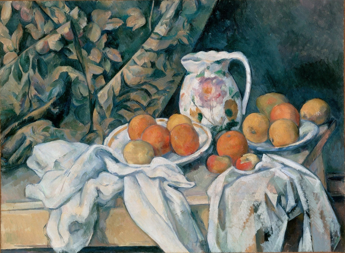 Still Life Oil Painting - Oranges and Floral Pitcher - Oil Painting Haven