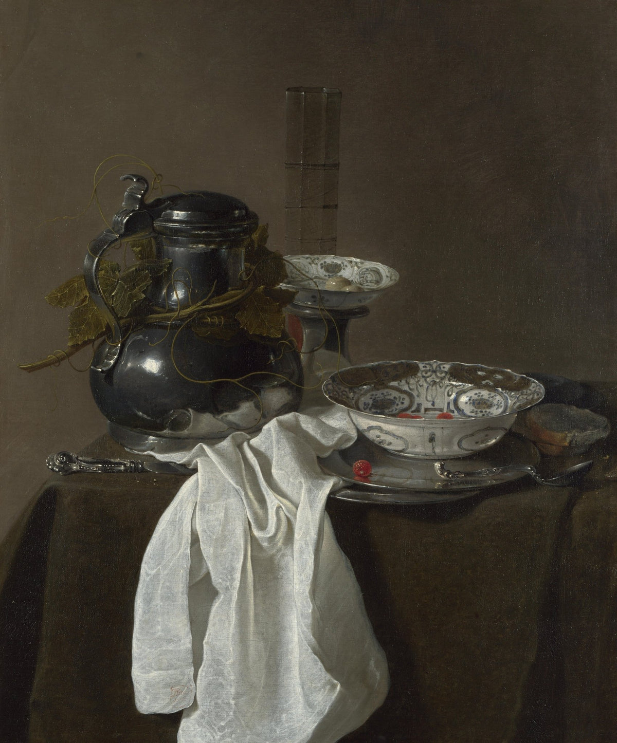 Still Life Oil Painting - Pewter Jug and Delft Bowl - Oil Painting Haven