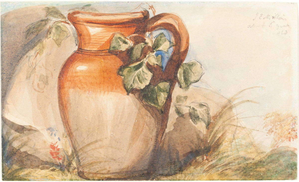 Still Life Oil Painting - Rustic Jug with Ivy - Oil Painting Haven