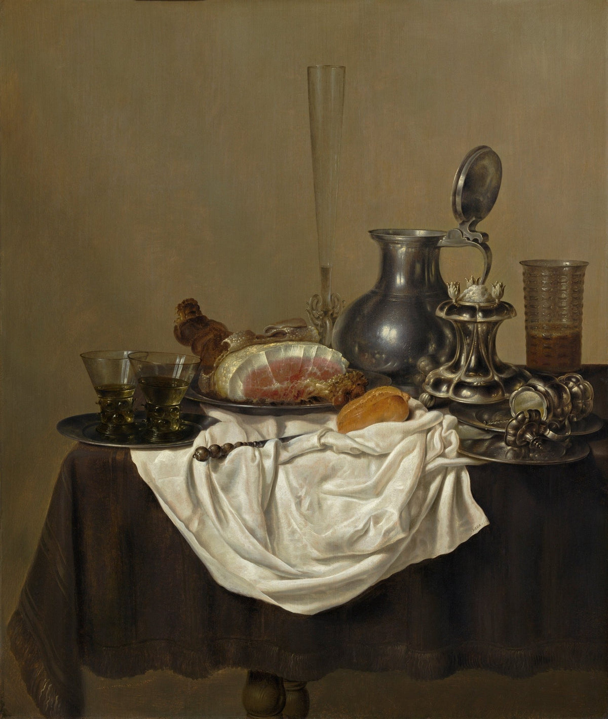 Still Life Oil Painting - Silverware and Glassware - Oil Painting Haven
