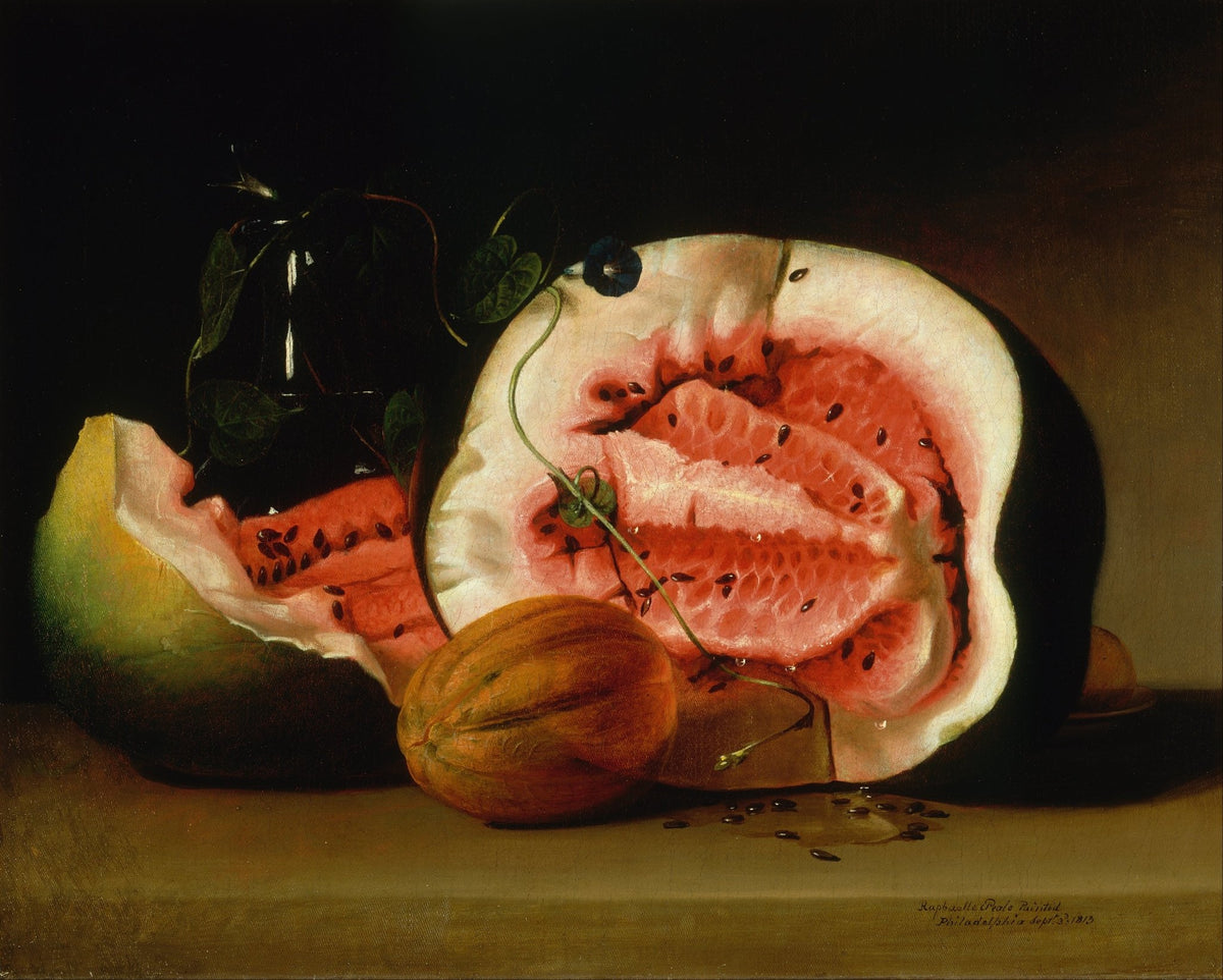 Still Life Oil Painting - Watermelon and Melon - Oil Painting Haven
