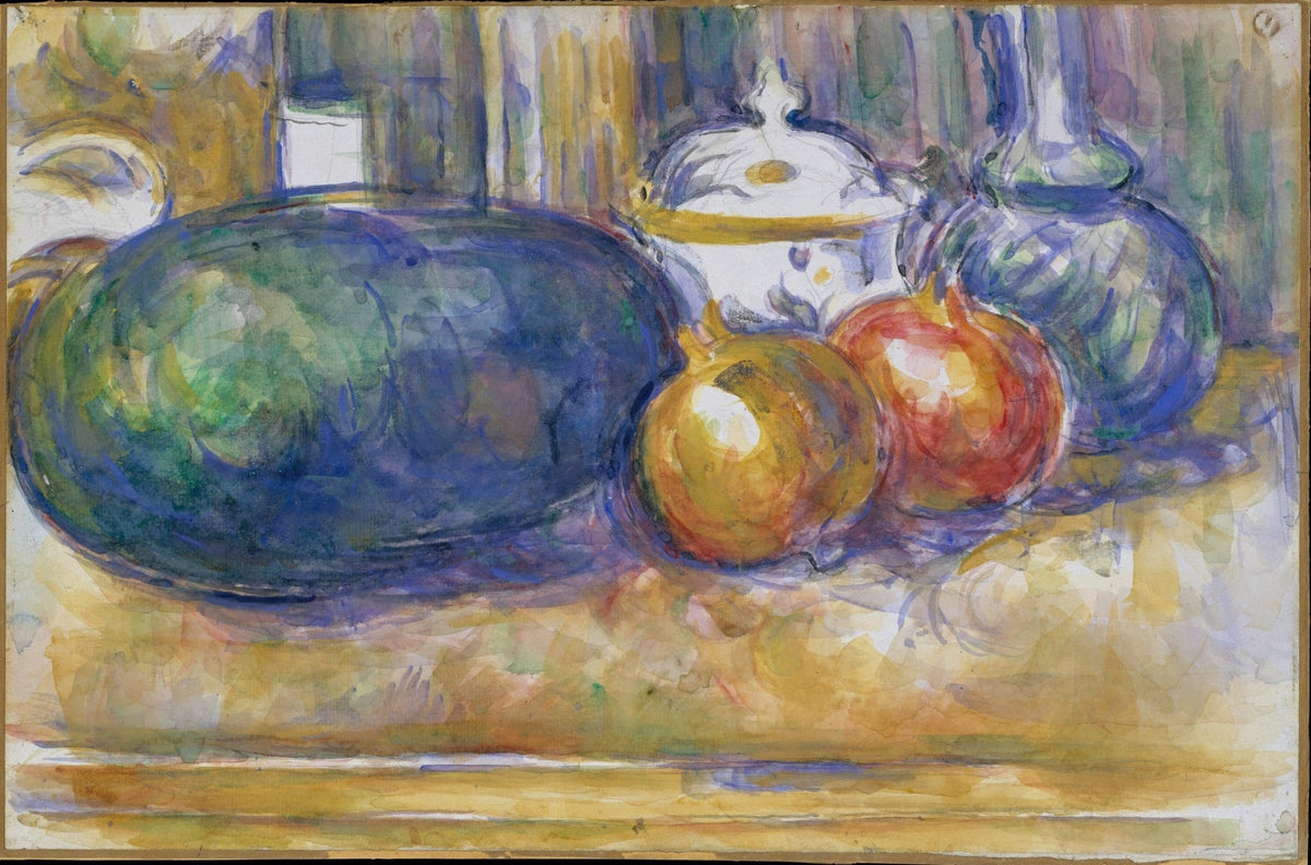 Still Life Oil Painting - Watermelon and Pomegranates - Oil Painting Haven