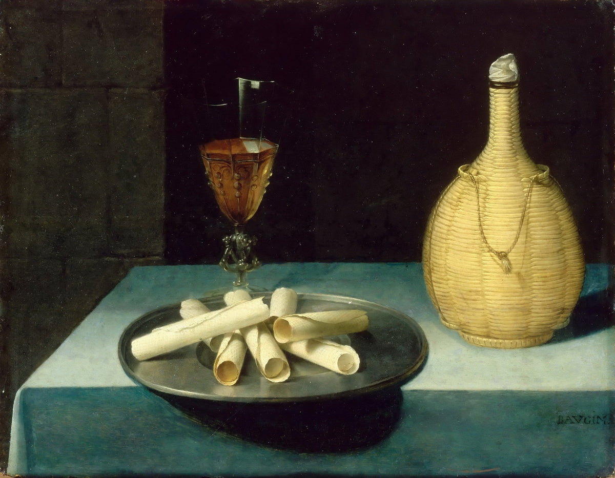 Still Life Oil Painting - Wine Glass and Carafe - Oil Painting Haven