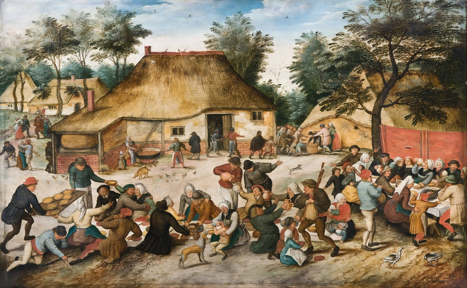 Village Festival and Peasant Dance Scene - People Oil Painting - Oil Painting Haven