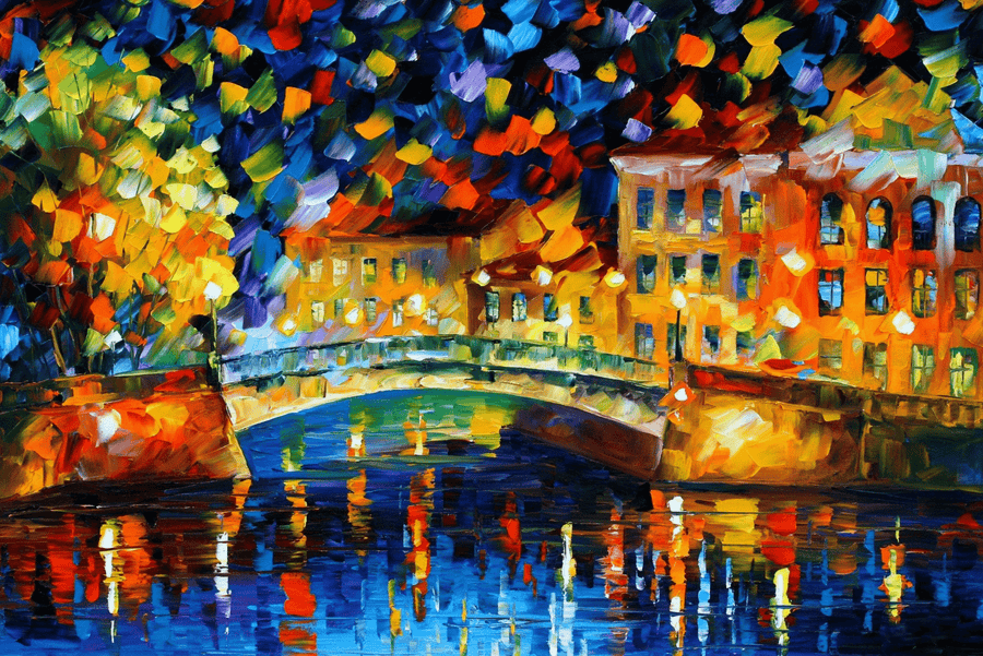 Hand-painted abstract oil paintings