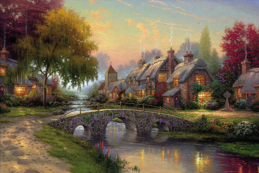 Hand-painted landscape oil paintings